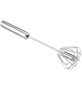 Stainless Steel Egg Whisk, Hand Push Rotary Whisk Blender, Versatile Milk Frother, Hand Push Mixe...