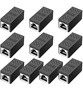 LVY RJ45 Coupler, Ethernet Coupler, Ethernet Inline Connector Plugs for Cat5/Cat5e/Cat6e/Cat7 Cab...