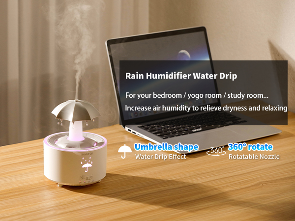 Raindrop humidifiers spray ultrasonic vaporizer water