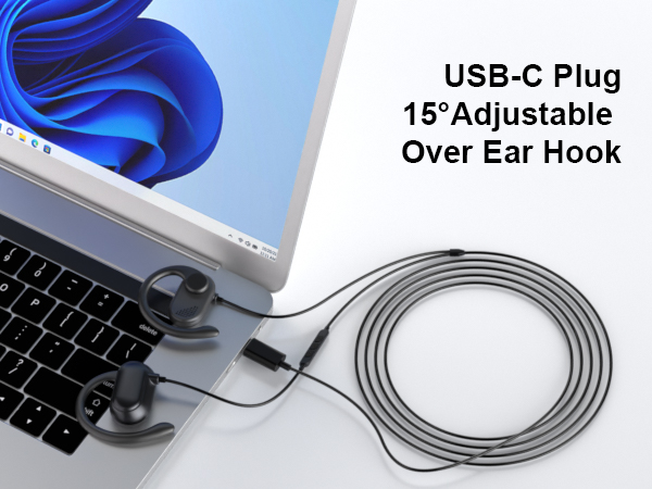 open ear headphones wired type c headphones wired
