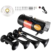 BANHAO Train Horns Kit for Trucks 180dB Super Loud Truck Air Horn with 150 PSI 12V Air Compressor...