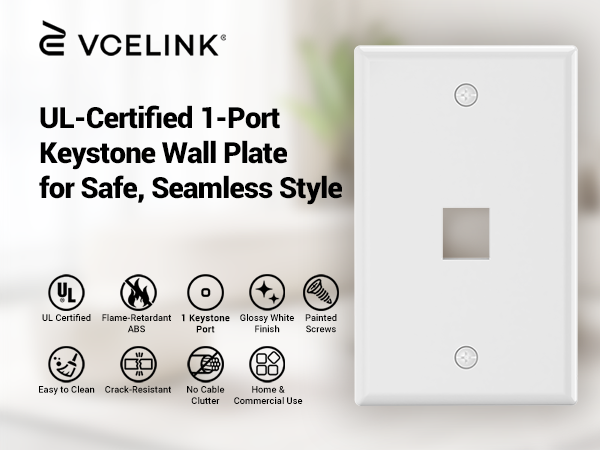 keystone wall plate 1-port