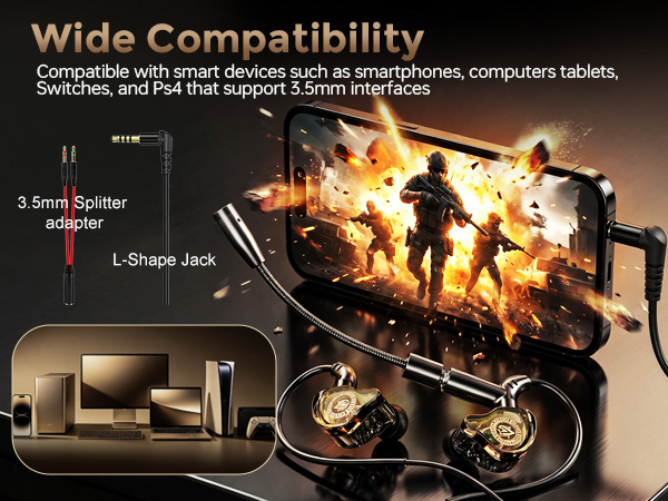 Wired Gaming Earbuds 6a