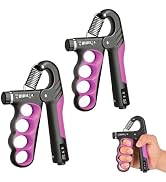 Hautrely Hand Gripper Strengthener, 11-220LBs Adjustable Resistance Grip Strength Trainer with Co...