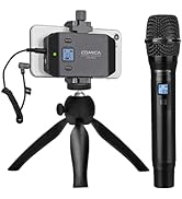Wireless Microphone for Smartphone, Comica CVM-WS50 Handheld Microphone for iPhone/Android Phones...