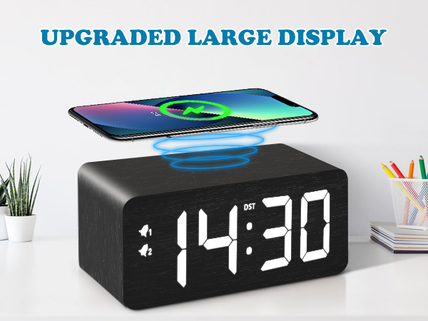 URAYCO Wooden Digital Alarm Clock