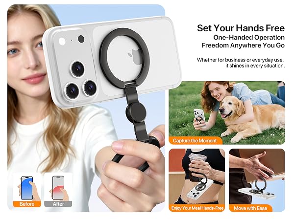 phone holder stand grip ring magnetic mag safe golf cart phone holder adhd gifts stress anxiety 