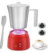 Secura Detachable Milk Frother and Steamer, 17 oz Electric Milk Warmer, 4-in-1 Hot/Cold Foam Make...