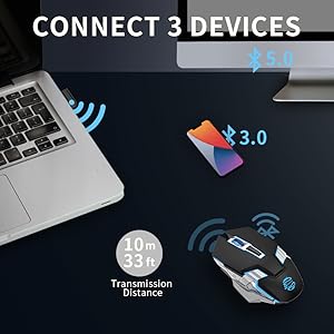 3 mode wireless mouse