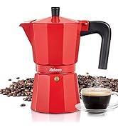 Yabano Stovetop Espresso Maker, 9 Cups Moka Coffee Pot Italian Espresso for Gas or Electric Ceram...