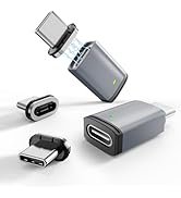 3C'S USB C Magnetic Adapter 2 Pack+4 Male Port,11Pin Straight Type C Magnetic Adapter,Supports US...