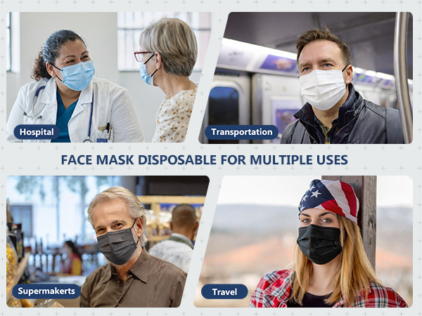 face masks for airplane travle hospital transporteation supermakerts,masks for adults individually