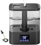 KZF 6L Top Fill Humidifiers for Bedroom &amp; 60H Runtime - Cool Mist Humidifier, 3 Mist Levels, 8H T...