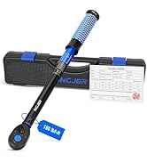 INGJER UPGRADE 1/2" Drive Click Torque Wrench,10-180ft.lb,Dual-Direction Adjustable 72 Tooth Clic...
