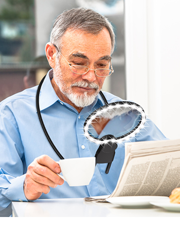 Hands-Free Magnifying Glass with Light