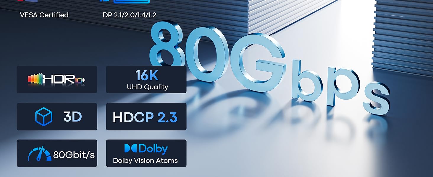 DISPLAYPORT CABLE 80GBPS