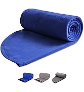 REDCAMP Fleece Sleeping Bag Liner with Hood, Great for Adult Warm or Cold Weather, 87" Long Full ...
