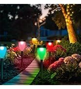 wominoy Solar Lights Outdoor Garden - 16 Pack Color Changing Solar Yard Lights Outdoor Waterproof...