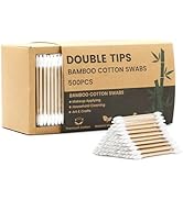 Pointed Cotton Swabs 500 Count Double Precision Tips with Wooden Sticks, Pointy Cotton Buds for M...