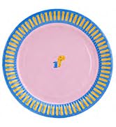VIVAVENTURE Disposable Paper Plates 8.5 Inch, 30 Pcs Heavy Duty Disposable Plates Party Plate Mic...