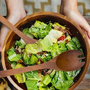 acacia salad bowl set