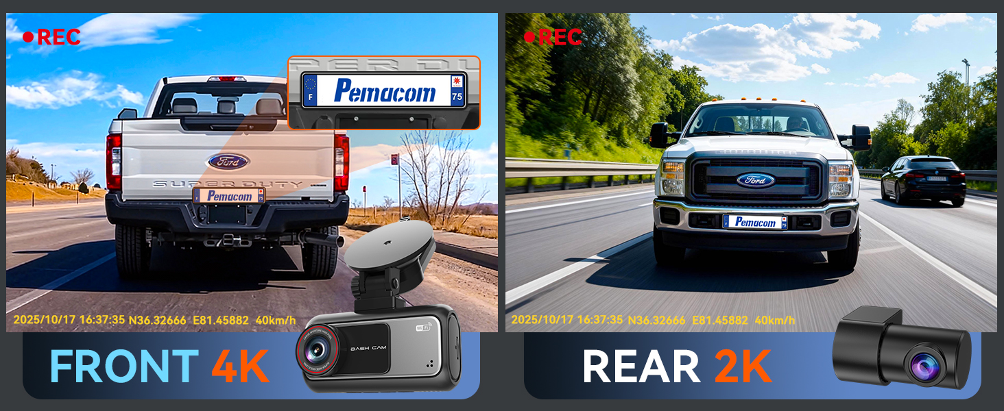 dual dash cam front and rear