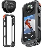 VRIG GA-04 Metal Cage for Insta 360 X5, Aluminum Alloy Protective Case with Lens Cap, Built-in Qu...