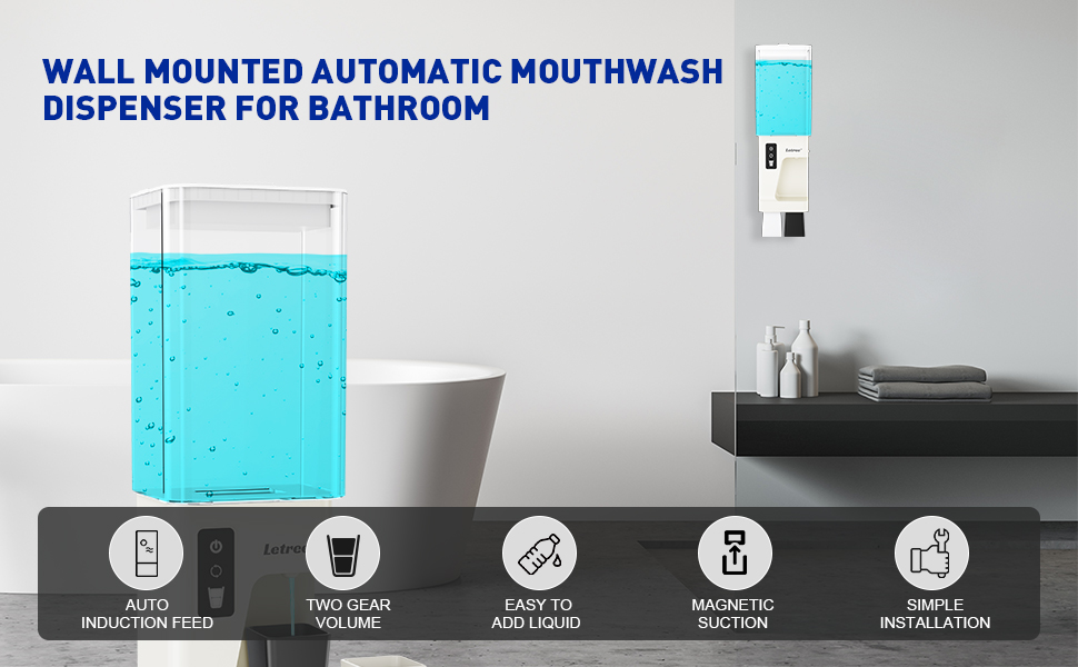 Mouthwash Dispenser for Bathroom