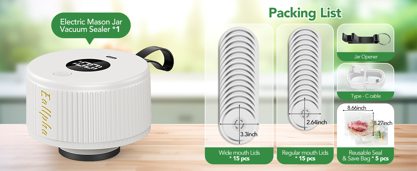 electric vacuum sealer for mason jars