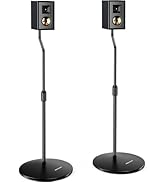Perlegear Speaker Stand Pair, 28” to 38” Height Adjustable Surround Sound Speaker Stands for Smal...