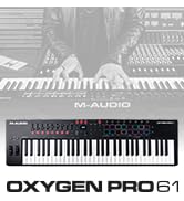 M-Audio Oxygen Pro 61 – 61 Key USB MIDI Keyboard Controller With Beat Pads, MIDI assignable Knobs...