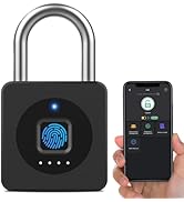 eLinkSmart Fingerprint Gym Locker Lock, Keyless Biometric Padlock, Weatherproof Electronic Digita...