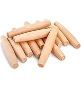 Elsjoy 12 Pack French Rolling Pin Wooden Dough Roller, 8 Inch Tapered Small Roll Pin for Baking P...