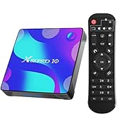 Android TV Box 11.0, X10 Android Box 2GB RAM 16GB ROM RK3318 Quad-Core with 2.4G/5G Dual WiFi Eth...
