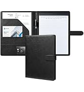 Mymazn Padfolio Portfolio Folder, Faux Leather Interview Resume Folder with Document Organizer &amp; ...