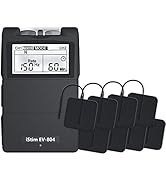 iSTIM EV-804 TENS/EMS 2 Channel Rechargeable Combo Machine Unit - Muscle Stimulator + Back Pain R...