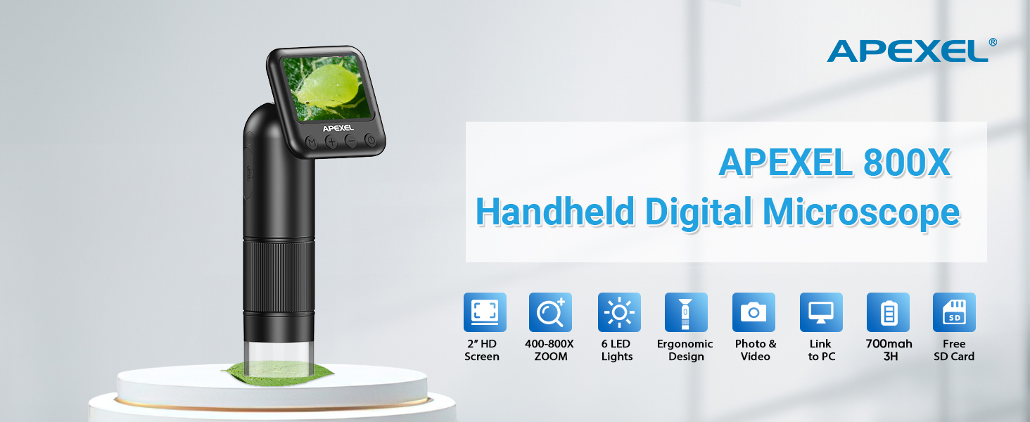 APEXEL 800X Handheld Digital Microscope