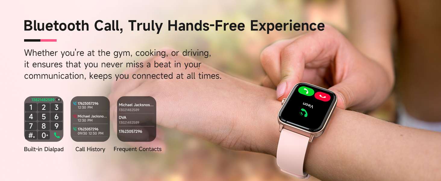 Smart Watch for Women Android &amp; iPhone, Alexa Built-in, IP68 Waterproof