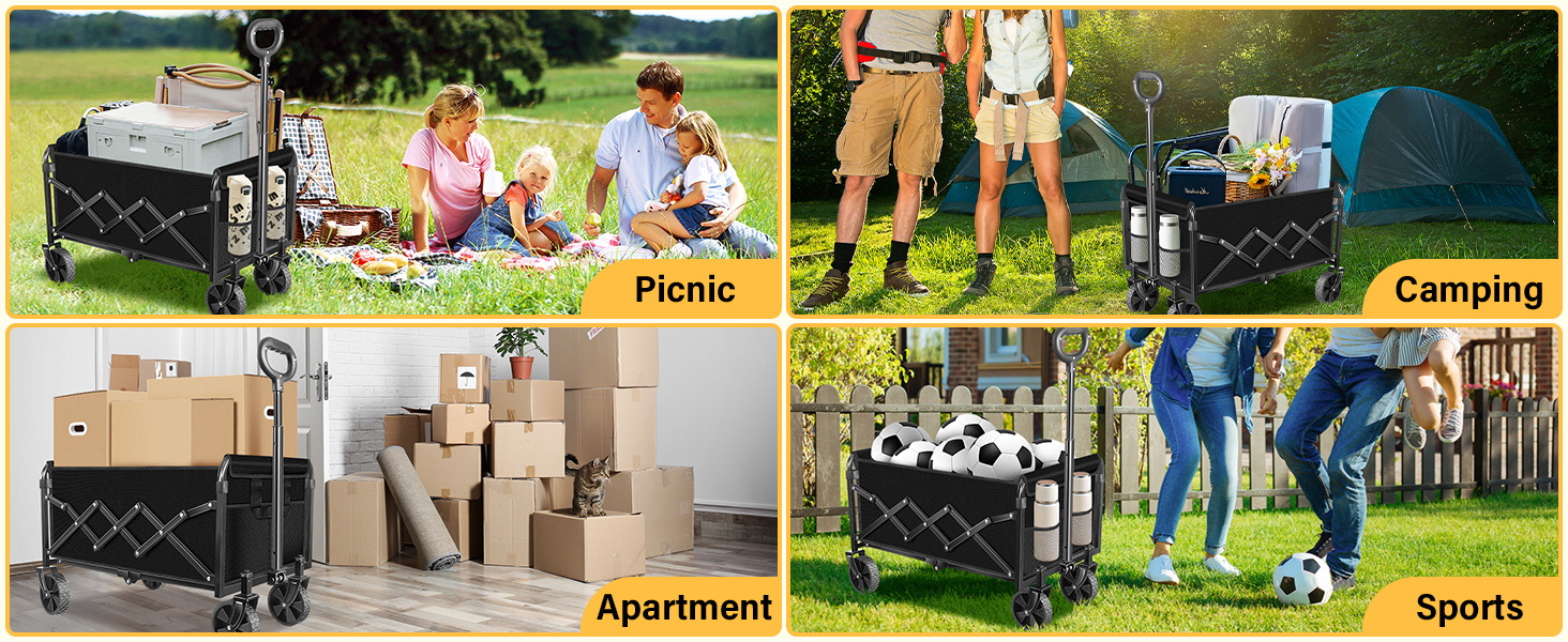 collapsible folding wagon, wagon foldable, collapsible storage wagons