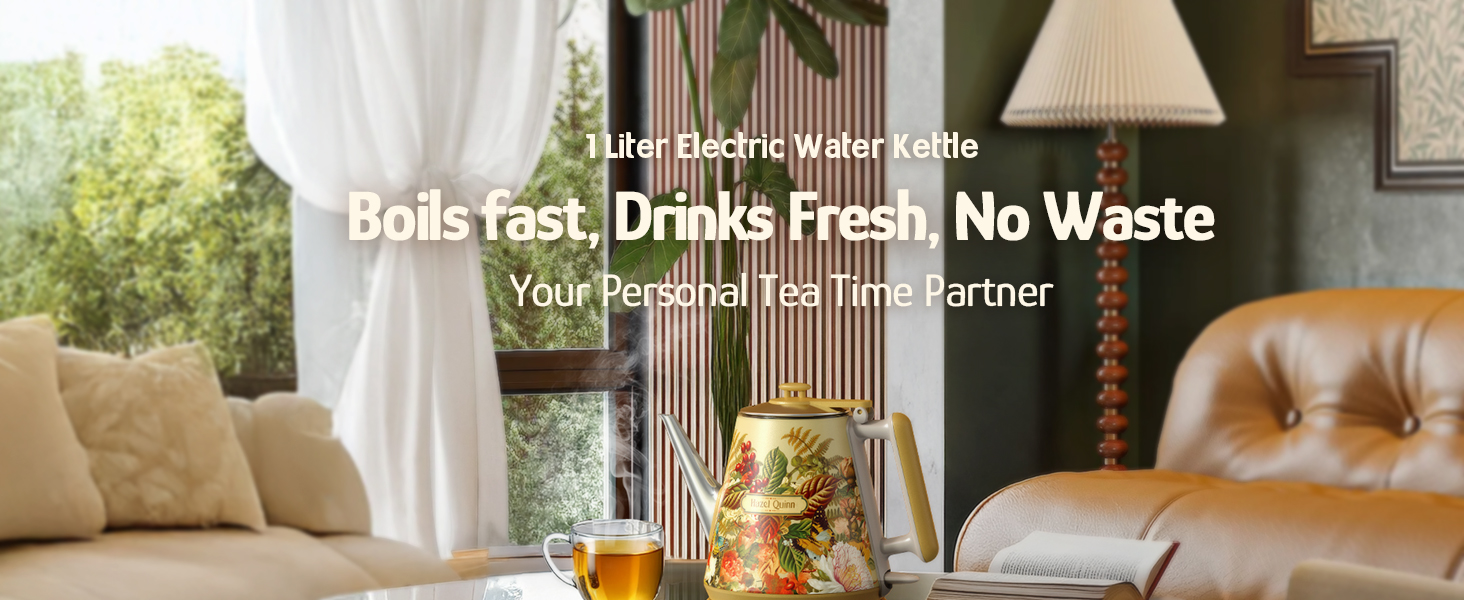 Hazel Quinn 1L Small Electric Kettle