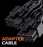 PCIe Group (Pack of 1, Single Female 6pin to Dual Male 6+2pin W/ Braided Sleeved)