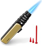 TBTeek Butane Torch Lighter - Adjustable Jet Flame Lighter, Refillable Bright Fire Blow Torch, Co...