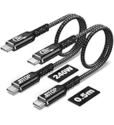 JBTOP USB 4 Data Cable(1.5FT, 2packs) 40Gbps Data Transfer, 8K Video and USB C to USB C 240W Char...