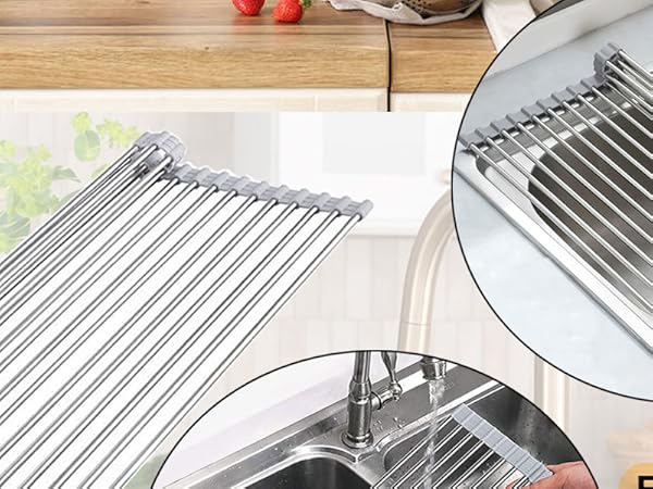 Roll Up Dish Drying Rack