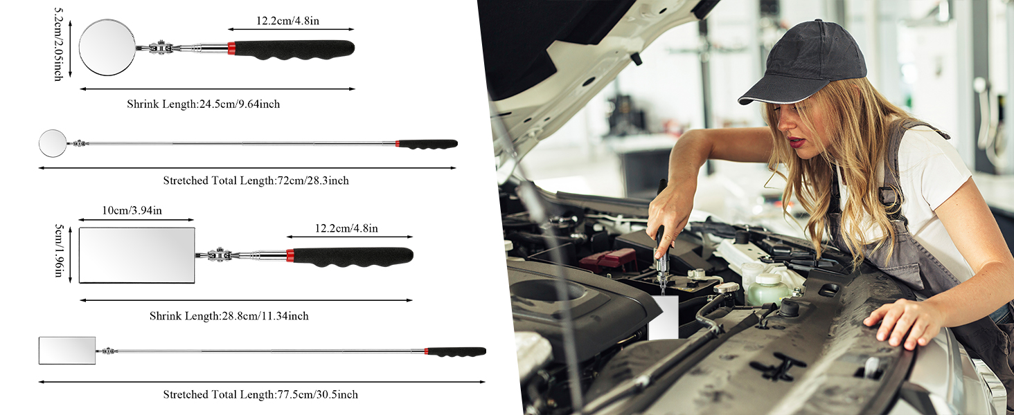 Telescoping Inspection Mirror