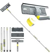 JEHONN Window Cleaning Squeegee Kit, 64 inches Tall Professional Shower Glass Washing Equipment, ...