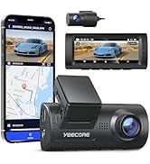 YEECORE Dash Cam with WiFi GPS, Dual Front &amp; Rear 2.5K+1080P, Hidden Car Camera with Night Vision...