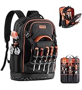 VEVOR Tool Backpack, 65 Pockets, Heavy-duty Tools Storage Organizer Work Bags Backpack with Lapto...