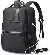 BANGE Travel Backpack, Business Durable Laptops Backpack with USB Charging Port, Water Resistant ...
