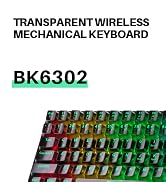 Wireless Mechanical Gaming Keyboard with Transparent Keycaps, 100 Keys Hot-Swap RGB Backlit, 3-Mo...